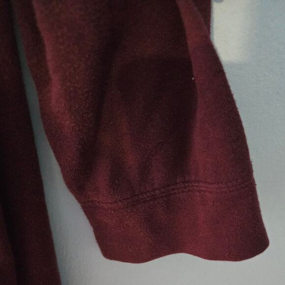 Vitoria's Secret Pink Women's 3/4 Zip with Front Pouch Large Maroon and Gray - Picture 8 of 10